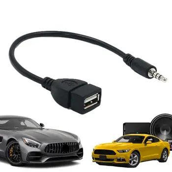  autó 3,5 mm-es adapterkábel apa - USB audio jack adapter átalakító kábel AUX audio csatlakozó adapter kábel USB-csatlakozáshoz
