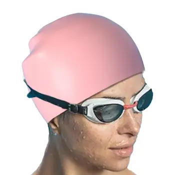 hosszú hajú úszósapka vízálló úszósapkák fülvédelemmel csúszásmentes szilikon úszósapka nőknek Férfiak, felnőttek 0