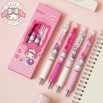 Sanrio 16db gél toll Kawaii My Melody diákok írószer Kábelező eszközök 0.5 Balck gyorsan száradó iskolai irodai aláírás toll ajándékok