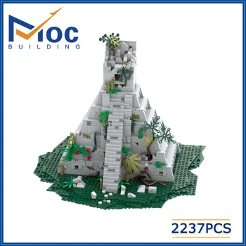 Híres civilizáció Maya templom technológia Építőelemek DIY összeszerelt városi építészeti modell MOC építőelemek Játék MOC-52160