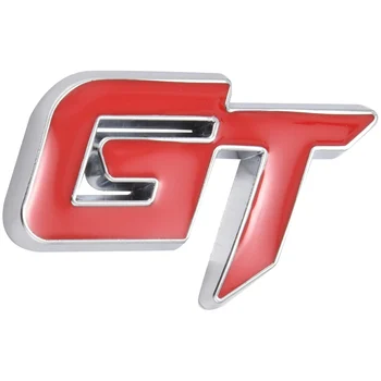 3d Gt logó Autó matrica Divat Autó dekoráció matrica Ford Mustang Focus 2 3 Fiesta Ranger Mondeo Mk2 piros+ezüst