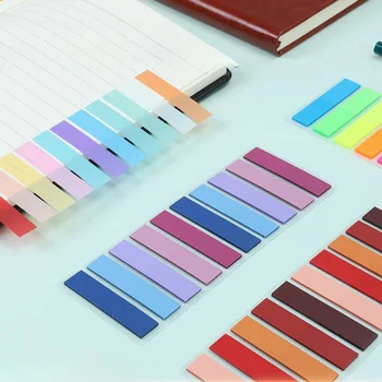 10 szín 200 lap/készlet Index címke Mini egyszínű öntapadó jegyzet Levélpapír Jegyzettömb Jegyzettömb Oldaljelölő matricák Könyvjelző