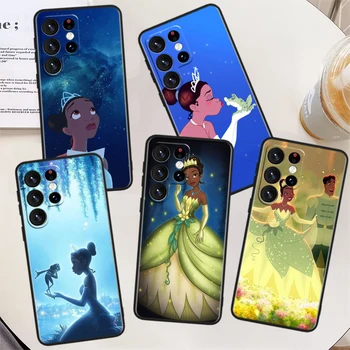 Disney Tiana hercegnő telefontok Samsung Galaxy S23 készülékhez S22 S21 Ultra S20 FE S10 S10e S9 S8 Plus Lite fekete puha tok 0