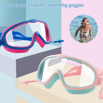 Vízálló füldugók Nagy keretes úszószemüvegek csúszásgátló szemüvegek Pántos védőszemüveg tengerparti medencéhez