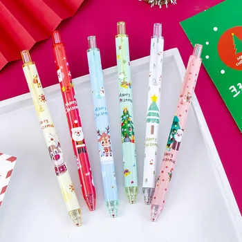 84PCS karácsonyi zselé tollak Hóember Mikulás 0,5mm Írószer Signature toll Gyerek ajándékok Irodai kellékek