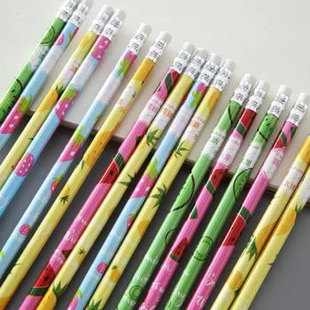 Kreativitás Szép Írószer 12 db Gyümölcsmintás ceruzák iskolai irodaszerekhez Gyerek ajándék 3