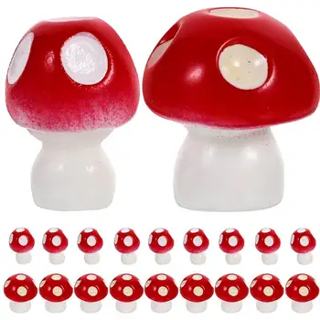 40Pcs Mini Gomba kézművesség Hamis apró gombák Dekoratív miniatűr gomba díszek Szimulált gomba lakberendezés