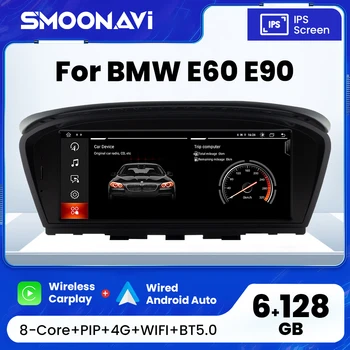 AI vezeték nélküli hang Apple CarPlay autórádió multimédia BMW 5/3 sorozathoz E60 E61 E63 E64 E90 E91 E92 CCC CIC Android Auto GPS DSP