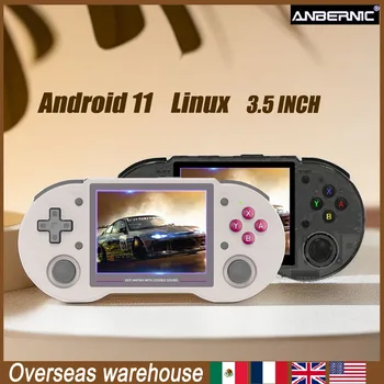 ANBERNIC RG353P 3,5 HÜVELYKES 640 * 480 kézi játék Uilt-in 20Szimulátor Retro Player fogantyú Android 11 Linux OS HD 512G 100,000 játék