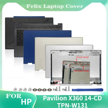 ÚJ HP Pavilion X360 esetén 14 CD-s TPN-W131 LCD hátlap/csuklótámasz billentyűzettel Alsó tok LCD zsanérok fedele Érintés/érintés nélkül