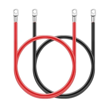 db 5AWG piros + fekete akkumulátor inverter kábel Akkumulátor inverter kábelek mindkét végén fülekkel autós hajókhoz