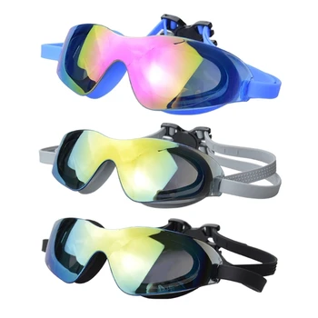 Úszószemüveg széles látószögű ködgátló és UV úszószemüveg audlthoz, nem szivárgó úszószemüveg férfiaknak nőknek Ifjúsági állítható GXMF
