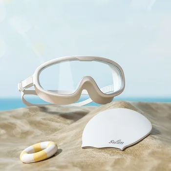 Professzionális úszószemüveg felszerelés HD vízálló páramentesítő úszószemüveg búvárszemüveg úszósapka öltöny Háromrészes készlet