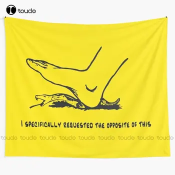 Új Kifejezetten az ellenkezőjét kértem - ne taposs rám paródia Gadsden zászló Snek-kel - sárga változat kárpit
