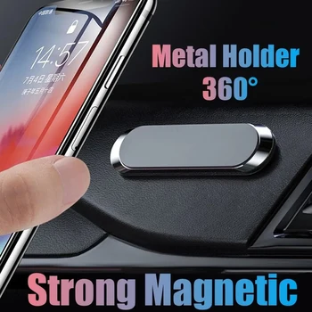  univerzális mágneses autós telefontartó műszerfal Mini szalag alakú állvány iPhone 15-höz Samsung fémmágnes GPS autós tartó falhoz