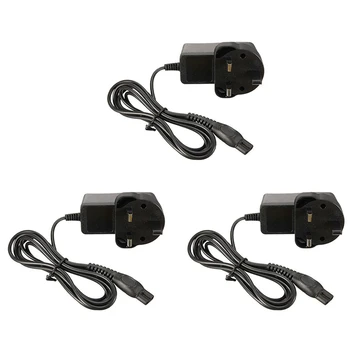 3X táptöltő kábel adapter borotvához Hq8505 Hq7380 Hq8500 (UK csatlakozó)