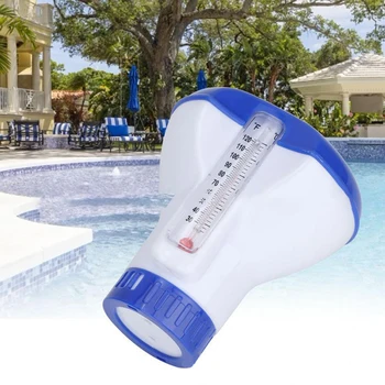  Automatikus szivattyú úszómedence úszó vegyi klóradagoló hőmérő fertőtlenítéssel 1db