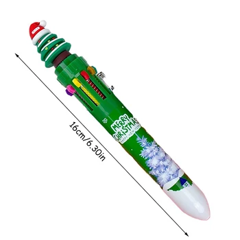 1PC Karácsonyi 10 színű golyóstoll Diáksajtó toll színes toll Mikulás golyóstoll 0,5 mm-es iskolai írószer Gyerek ajándékok 5