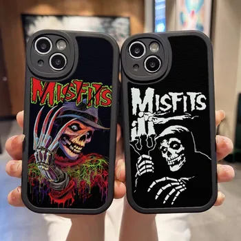 A Misfits Glenn Danzig telefontok fekete bőr IPhone 13 11 14 12 Pro Max Mini Xs X Xr 7 8 Plus SE2020 szilikon Coque