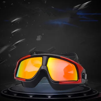 Professzionális párásodásgátló úszószemüveg szilikon UV-bevonatú hordozható búvárszemüveg Praktikus vízi sportok úszószemüveg