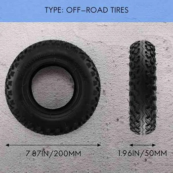  csúszásgátló gumiabroncs 200X50 terepjáró gumiabroncs fekete gumi 8 hüvelykes mini elektromos robogó kopásálló pneumatikus gumiabroncshoz 4