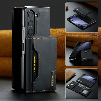 2 az 1-ben levehető mágneses pénztárca kártyatartóval Telefontok Samsung Galaxy Z Fold 5 készülékhez 4 3 hajtogató5 hajtogató4 hajtogató3 5G bőrtok