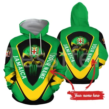 Tessffel megyei zászló Afrika Jamaica King embléma oroszlán NewFashion tréningruha 3DPrint Férfi/Női Streetwear pulóver Vicces kapucnis pulóverek 18