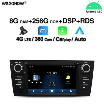 7862 8G + 256G DSP Carplay Auto Android 12.0 IPS autós DVD lejátszó GPS WIFI Bluetooth 5.0 RDS rádió BMW E90 E91 E92 E93 2006-2011