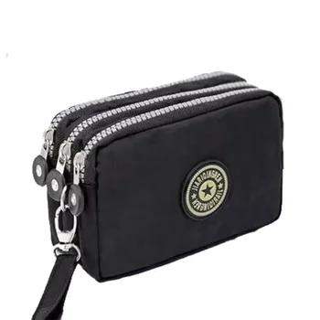 Új divat nagy kapacitású női mini táska hármas pénztárcával Női cipzáras érme pénzkártya pénztárcák telefontasak