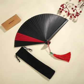 16/18cm Összecsukható bambusz rajongó Tánc rajongói fotózás Kellékek Kínai hagyományos kézzel készített ventilátor hordozható klasszikus dekorációk