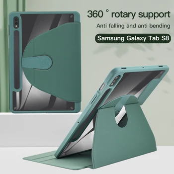 360 Forgó állványtok Samsung Galaxy Tab A8 10.5 X200 X205 S6 Lite SM-P610 A7 Lite SM-T220 A8.0 SM-T290 10.4 SM-T500 fedél