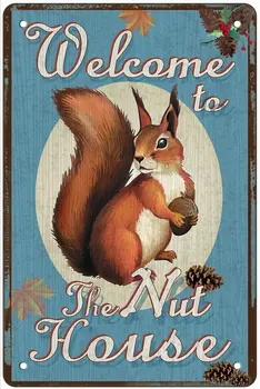 Ón jel Üdvözöljük a Nut House fém fali táblán