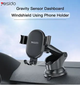 Yesido autós telefontartó Gravitációs műszerfal autós telefon állvány állítható tapadókorongtartó iPhone 15 14 13 Pro készülékhez Xiaomi Samsung