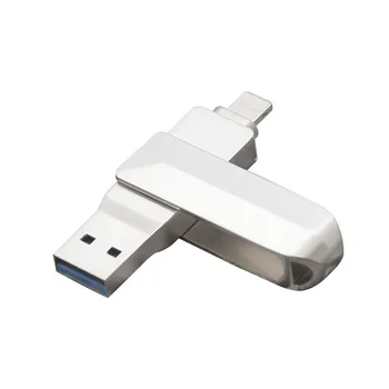  forgassa el az USB flash meghajtót 3.0 iPhone Memory Stick 2 az 1-ben USB-A a villámhoz iPhone Photo Stick külső tároló iPhone Pro / plus készülékhez