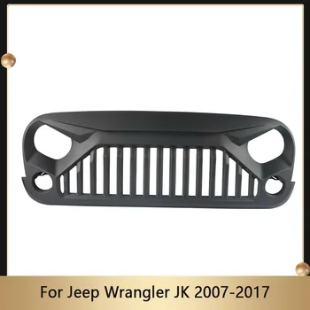 Autó kiegészítők Módosított dühös rács versenyrács alkalmas Jeep Wrangler JK 2007-2017 első lökhárító rácsok maszk fedél