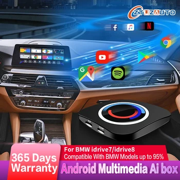 2023 CarPlay Ai Box BMW ID6 ID7 ID8 frissítéshez Andriod 10 beépített GPS Pluy és Play 4G LTE Dual Bluetooth
