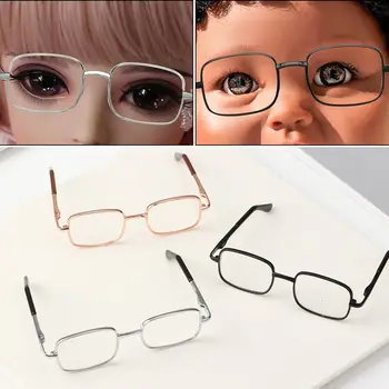 Metal baba szemüveg Szögletes szemüveg Kisállat szemüveg Amerikai Grils szemüveg Divat Játék fotó kellékek Baba kiegészítők