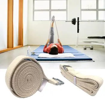 183mx2.5cm jóga pánt tartós pamut edzőpántok Az állítható D-gyűrűs csat rugalmasságot biztosít a jóga nyújtásához Pilates 1