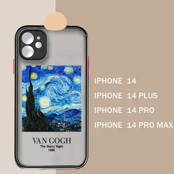 Vincent Van Gogh Starry Night art Phone Case matt átlátszó iPhone 14 11 12 13 plus mini x xs xr pro max borítóhoz 2