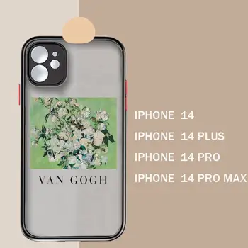 Vincent Van Gogh Starry Night art Phone Case matt átlátszó iPhone 14 11 12 13 plus mini x xs xr pro max borítóhoz 3