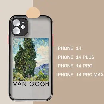 Vincent Van Gogh Starry Night art Phone Case matt átlátszó iPhone 14 11 12 13 plus mini x xs xr pro max borítóhoz 4