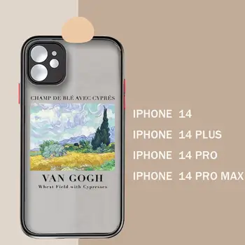 Vincent Van Gogh Starry Night art Phone Case matt átlátszó iPhone 14 11 12 13 plus mini x xs xr pro max borítóhoz 5