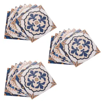 30Pcs marokkói stílusú csempe matricák vízálló fali matricák Fürdőszoba Art Dekor, 6X6 hüvelyk