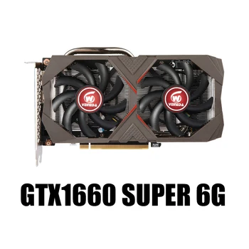 VEINEDA Grafikus kártya GTX 1660 Super 6GB GDDR6 192 bites PCI-E 3.0×16 Gaming GPU GTX 1660 sorozat Videokártya Felújított kártyák