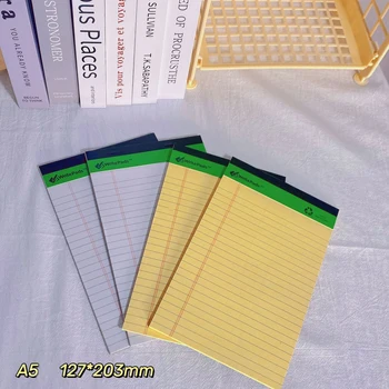 A4 A5 letéphető jegyzetfüzet 50 oldalas jegyzettömb napi menetrend jegyzettömb teendők bélelt könyv fehér sárga papír diák iskolai kellékek