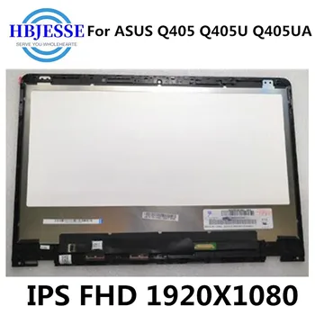 Eredeti IPS képernyő ASUS VivoBook flip Q405UA Q405U Q405 LCD kijelzőhöz LCD érintőképernyő egység + kerettel 1920X1080 FHD
