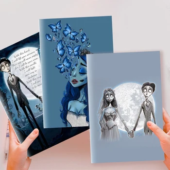 A5 Thread-Notebook film Tim Burton Emily A holttest menyasszony Victor féreg Pillangó koncepció Művészeti idézet Esküvői fogadalom Írás jegyzetkönyv