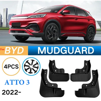 BYD Atto 3 2022 2023 sárfogókhoz Automatikus első hátsó sárvédők Speciális sárvédő Sárfogó Autó kiegészítők 4DB 0