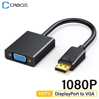 1080P Displayport VGA átalakító Video Audio kábel kijelző port laptop számítógéphez projektor monitorhoz TV doboz VGA DP adapter