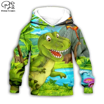 Gyerekgyerek kislány ruházat Dinoszaurusz Jurassic rajzfilm nyomtatás 3D kapucnis pulóver fiú fia pulóver/dzseki/póló gyerek pulóver nadrág K2
